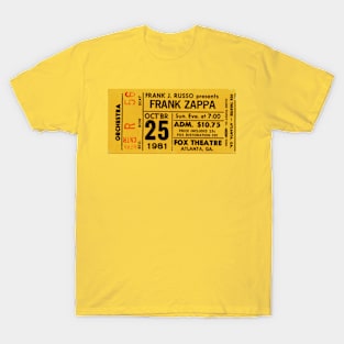 Oct 25 1981 Fox Theatre Atlanta, GA Ticket Stub T-Shirt